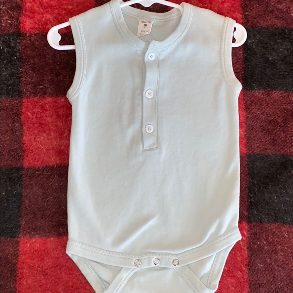 Sleeveless Henley bodysuit